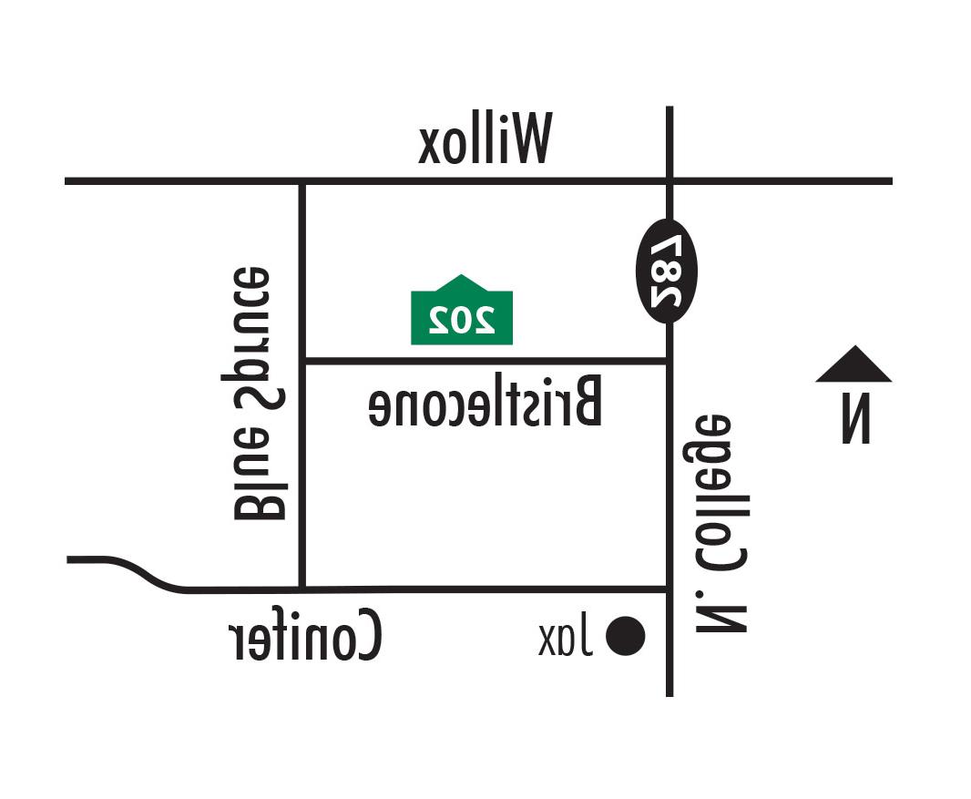 map to 202 Bristlecone